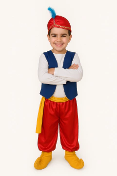 Fantasia Aladim Luxo infantil - Varinha Mágica Fantasias