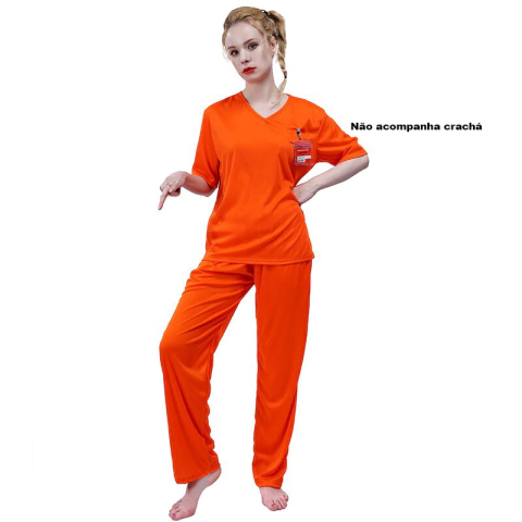 Fantasia Presidiária Feminina Adulto