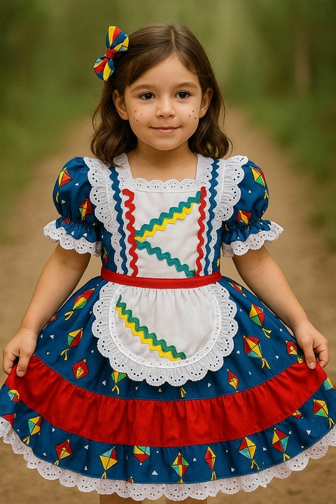Vestido Junino Infantil Selene - comprar online
