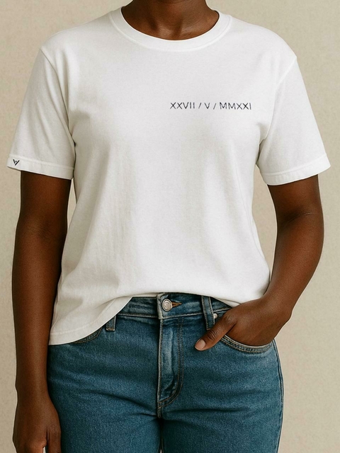 CAMISETA DATA ESPECIAL COM INICIAL NA MANGA - INDIVIDUAL - comprar online