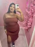 VESTIDO MONICA MARROM - Plus da Fê | Moda Plus Size 