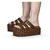 Sandália Flatform Onça Feminina - Marcela