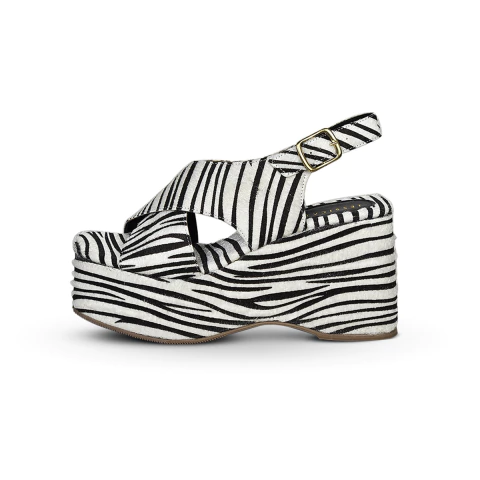 Sandália Anabela Plataforma Feminina Zebra - comprar online