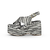 Sandália Anabela Plataforma Feminina Zebra - comprar online