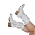 Bota Texana Tachas Cano Curto Branco