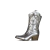 Bota Texana Cano Curto Metalizada Prata - comprar online