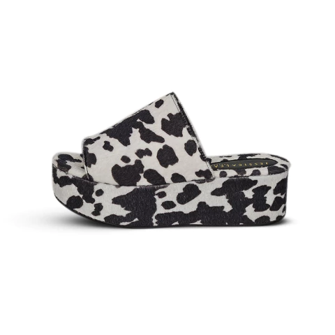 Tamanco Plataforma Super Leve Vaca Preto - comprar online