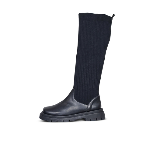 Bota Coturno Meia Cano Alto Preta - Margô - comprar online