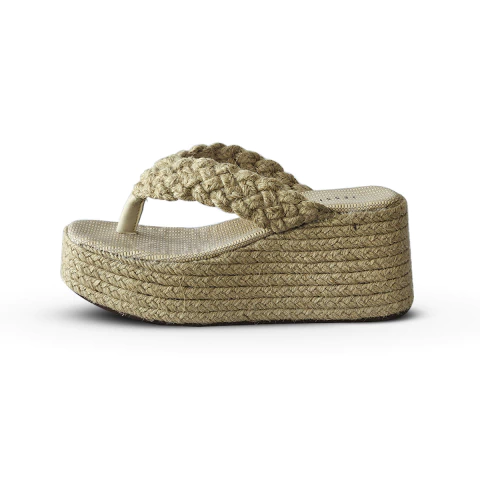 Sandália Plataforma De Dedo Com Cordas Juta - Dara - comprar online
