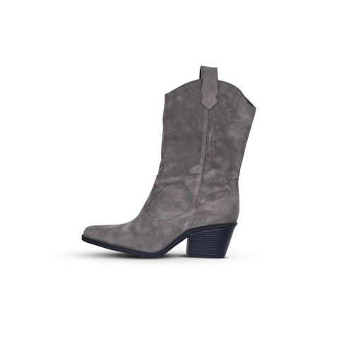 Bota Feminina Texana Camurça Cinza - Helo - comprar online