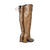 Bota Over Feminina Salto Alto Cano Longo com Tachas Cappuccino - Viena - loja online