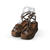 Anabela Corda Com Amarração Marrom - comprar online