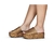 Tamanco Flatform Palha Metalizado Bronze