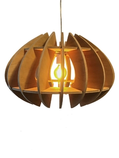 Colgante C Enchapado Paraíso 9 mm 1luz MDF - comprar online