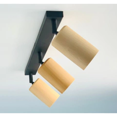 Lampara Aplique 3 Luces Madera Led Lengo en internet