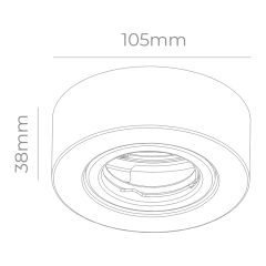 Imagen de Aplique semiembutido techo BALCONY I circular orientable 1 luz led GU10 CANDIL