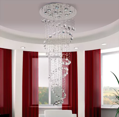 BIANCA BASE PLAFON COLGANTE CRISTAL LED MAGNALUM DE 62 CM