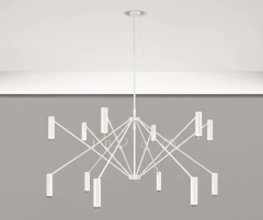 Colgante techo BRELA regulable 12 luces GU10 diseño moderno NIKEL en internet