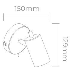 Aplique pared o techo velador MEMO 1 luz GU10 CANDIL - Artyluz