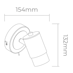 Aplique pared o techo velador EITU 1 luz GU10 bronce CANDIL - comprar online