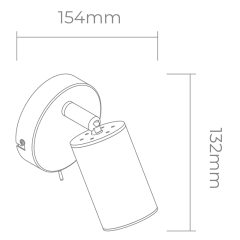 Aplique pared o techo velador POLA 1 luz GU10 bronce CANDIL - comprar online