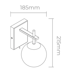 Aplique pared FIORE velador 1 luz G9 tulipa de vidrio CANDIL - comprar online