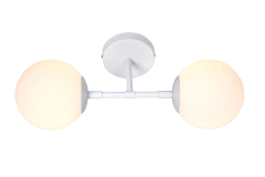 Imagen de Aplique pared o techo SENSEI 2 luces G9 tulipa de vidrio CANDIL