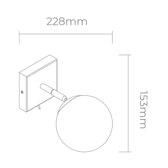 Aplique pared BUDA velador 1 luz G9 tulipa de vidrio CANDIL en internet