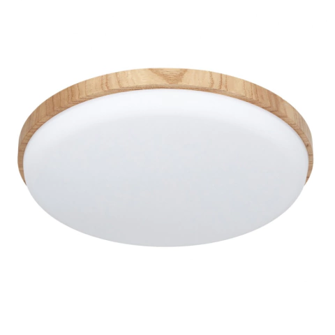 Plafón techo SOL XL 48w frío o cálido redondo Ø30cm madera paraíso nórdico moderno CARILUX