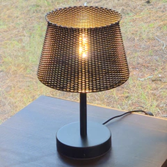 Lámpara velador escritorio ABDON E27 pantalla impresión 3D sustentable moderno deco CHIMBA