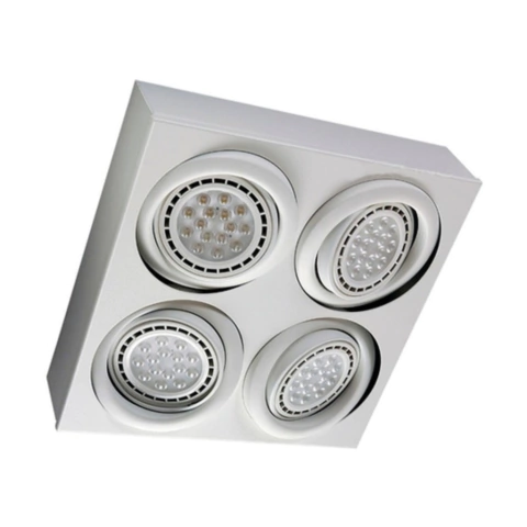 Aplique Plafon Techo Cuadrado AR111 4 Luz Lamparas