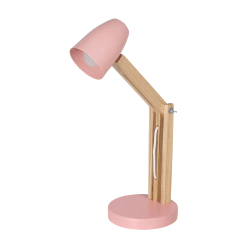 Lámpara de escritorio velador E27 plegable en madera con cabezal de metal pastel nórdico retro CARILUX en internet