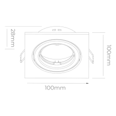 Imagen de Embutido techo WILBUR cuadrado orientable 1 luz led GU10 CANDIL