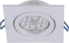 Embutido techo WILBUR cuadrado orientable 1 luz led GU10 CANDIL