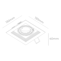 Embutido techo ECUA cardánico 1 luz led GU10 CANDIL