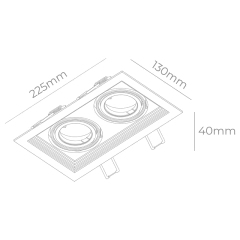 Embutido techo ECUA cardánico 2 luces led GU10 CANDIL - comprar online