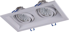 Embutido techo ECUA cardánico 2 luces led GU10 CANDIL