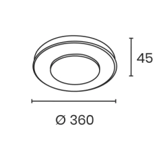 PLAFON TECHO LED FLAM S BLANCO 28W CIRCULAR DABOR - comprar online