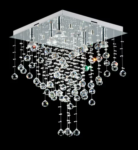 COLGANTE CRISTAL PLAFON LED GAP BASE DE 40X40