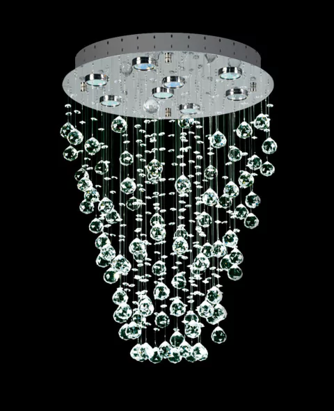 COLGANTE CRISTAL PLAFON LED HADA BASE 62 CM.