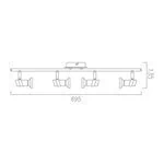 Aplique techo o pared PARTY 4 luces GU10 CANDIL - comprar online