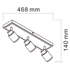Aplique pared o techo JULITA GU10 3 Luces CANDIL en internet