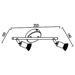 Aplique pared o techo SUPER 2 luces GU10 CANDIL en internet