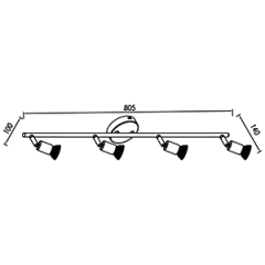 Aplique pared o techo SUPER 4 luces GU10 CANDIL en internet