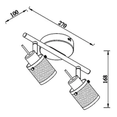 Aplique pared o techo VISTRA 2 luces GU10 CANDIL - comprar online