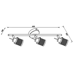 Aplique pared o techo VISTRA 3 luces GU10 CANDIL - comprar online