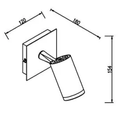 Aplique pared o techo TÉMPANO 1 luz GU10 CANDIL - Artyluz