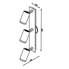 Aplique pared o techo TÉMPANO 3 luces GU10 CANDIL - Artyluz
