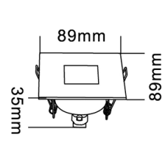 Embutido techo BLAS cuadrado orientable 1 luz led GU10 CANDIL - Artyluz