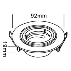 Embutido techo FIDEL circular orientable 1 luz led GU10 CANDIL - Artyluz